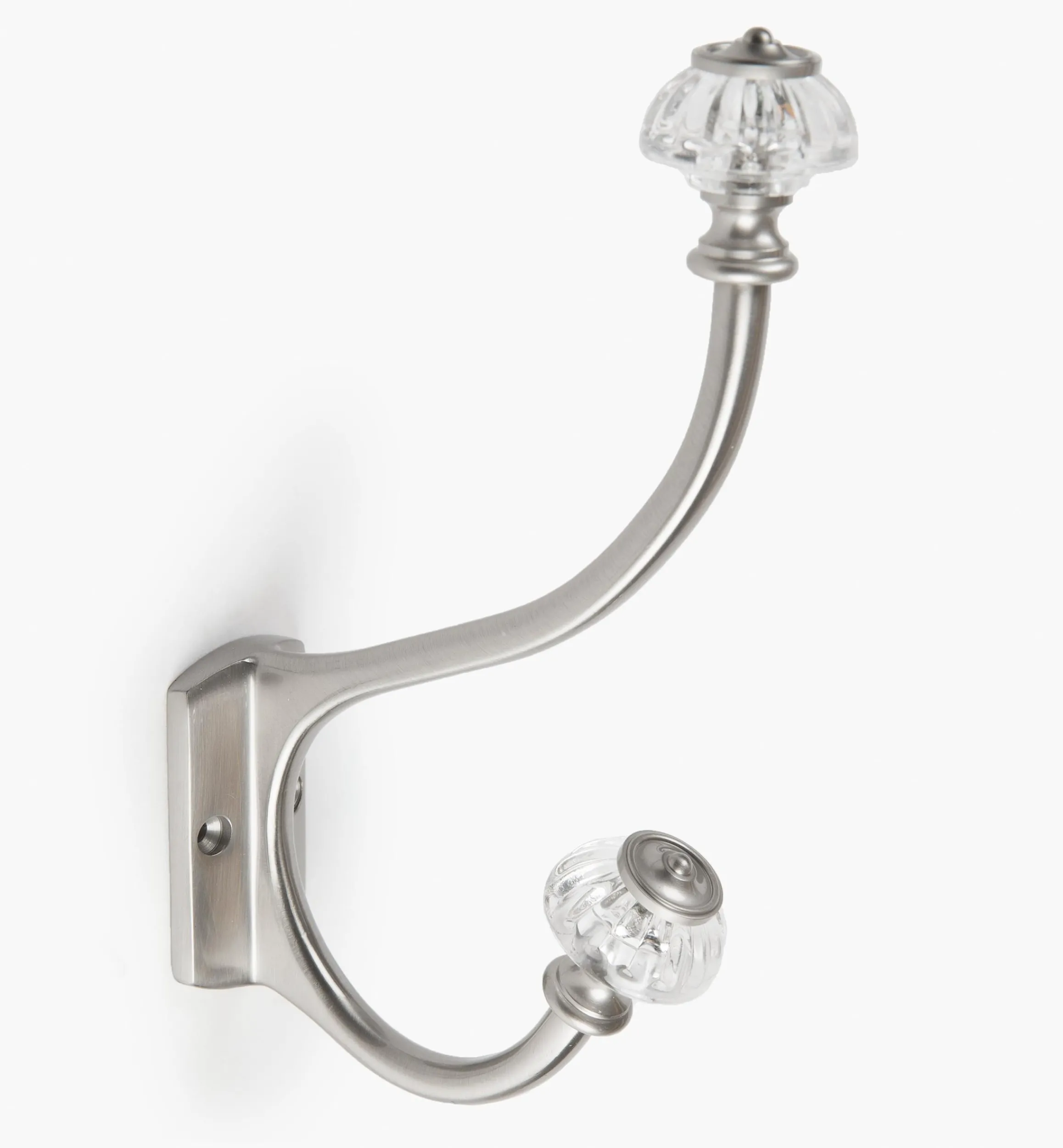 Hooks>Lee Valley Brass Coat Hook With Victorian Crystal Knobs