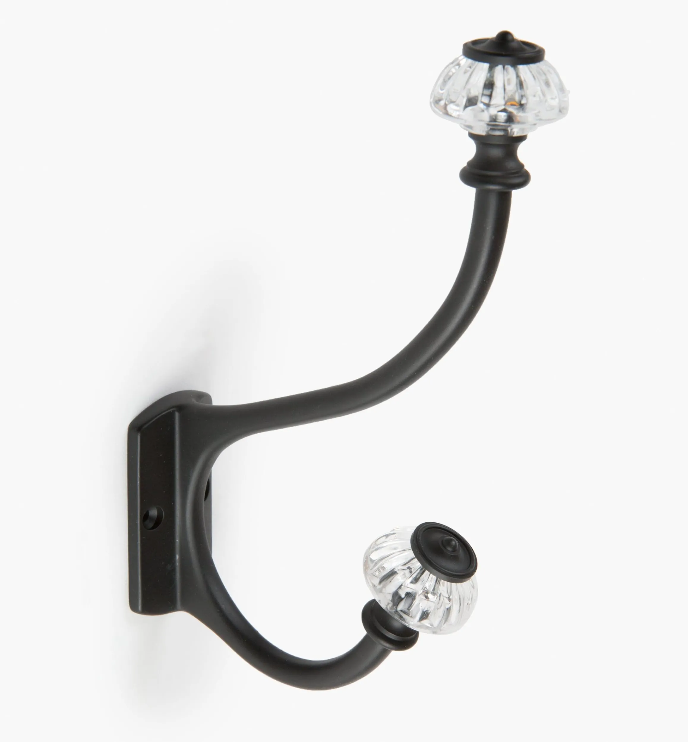 Hooks>Lee Valley Brass Coat Hook With Victorian Crystal Knobs