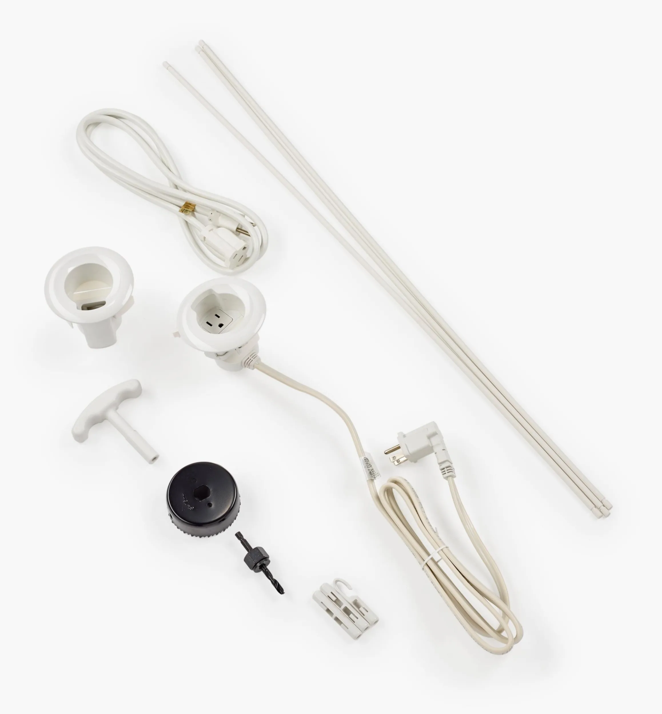 Cable Management>Lee Valley Cable Grommet Kit For Wall-Mounted Electronics
