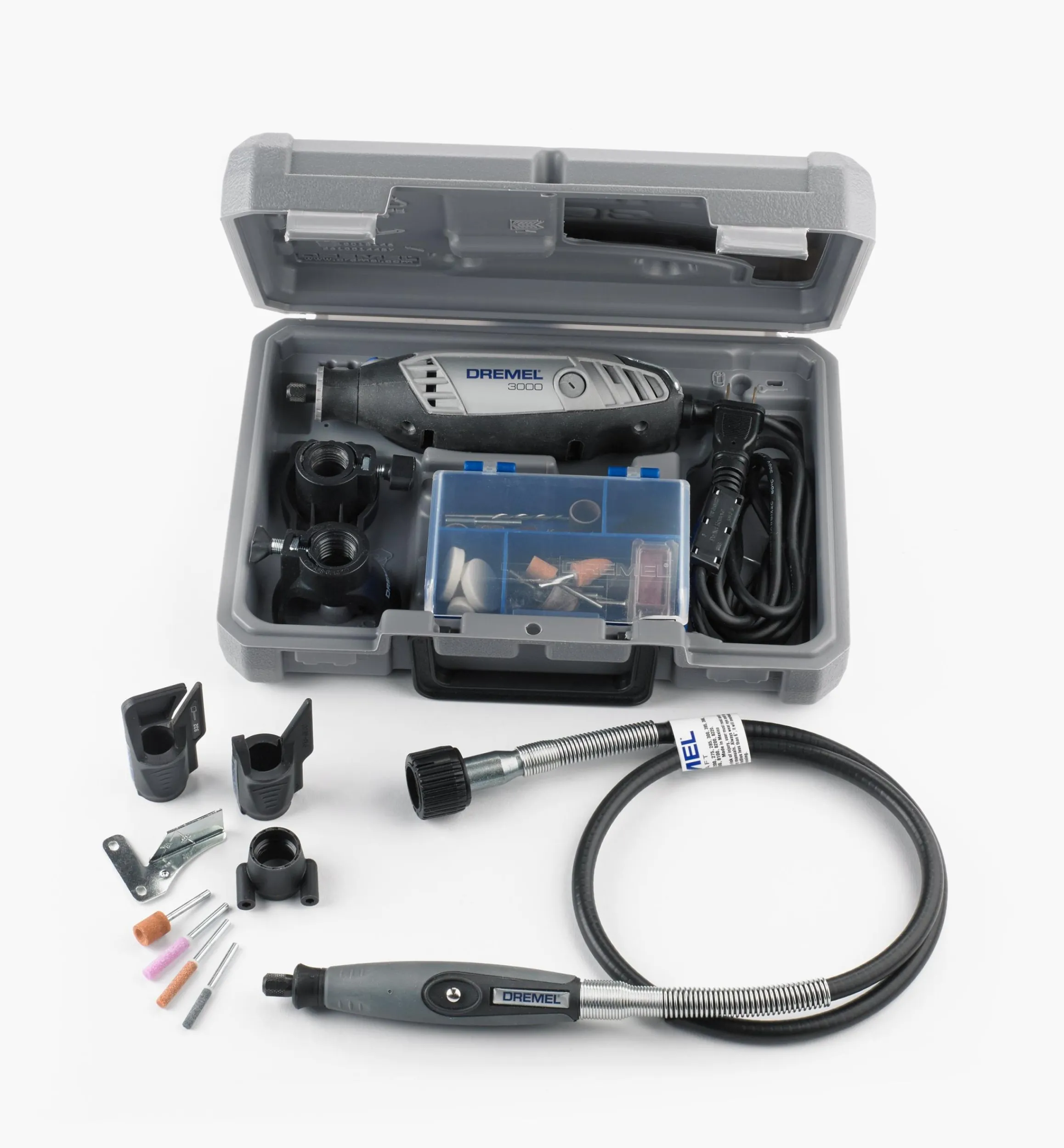 Power Tools>Lee Valley Dremel 3000-2/28 Rotary Tool Kit Bonus 36" Flex Shaft & Sharpening Attachment Kit