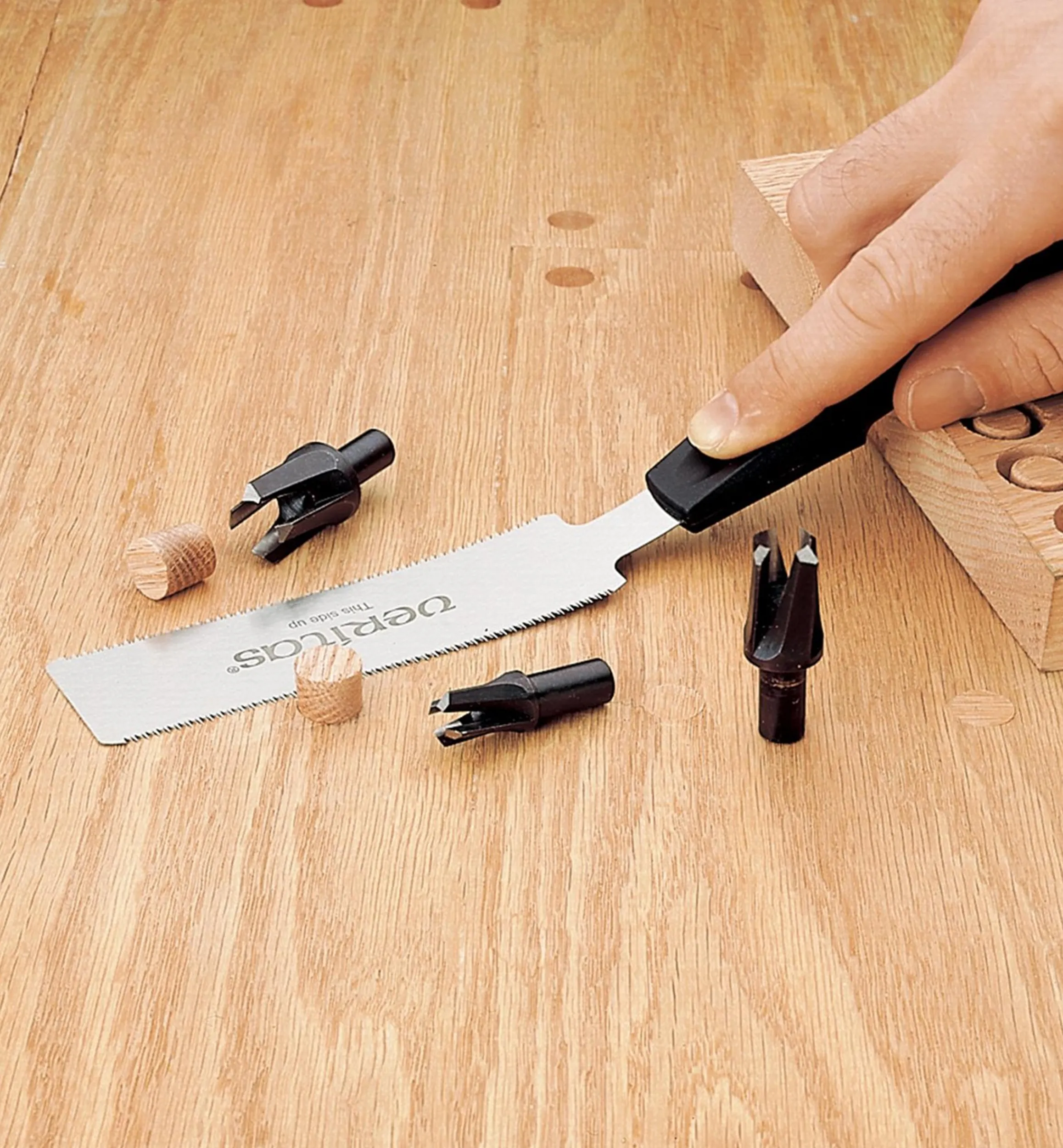Drilling>Lee Valley Veritas Snug-Plug Cutters & Double-Edge Flush-Cutting Saw Set